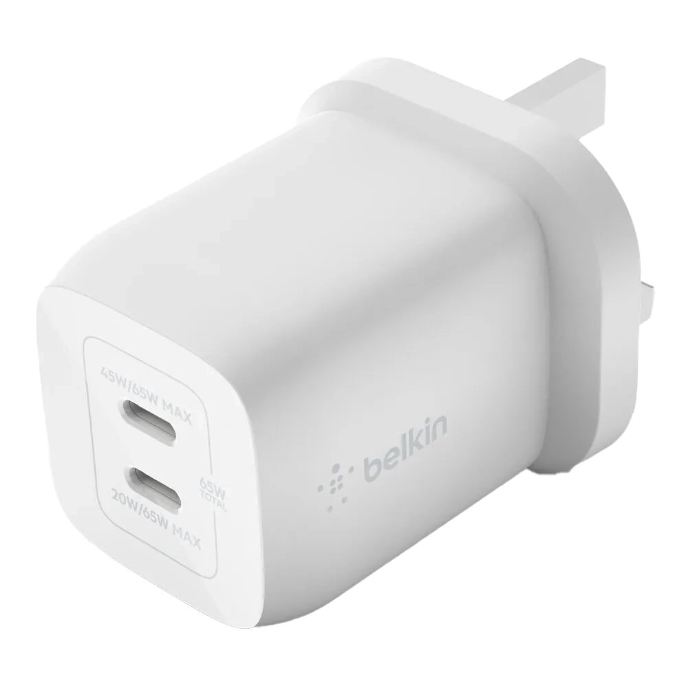 Belkin Dual USB-C GaN Wall Charger with PPS 65W