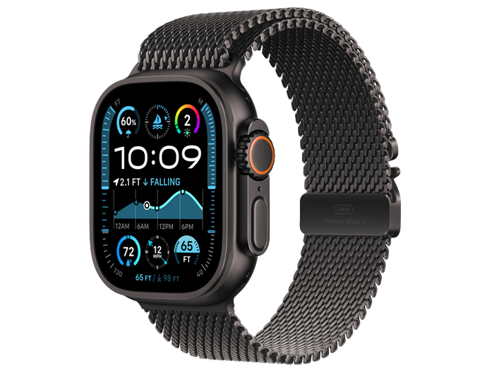 Black Case
Titanium Milanese Loop