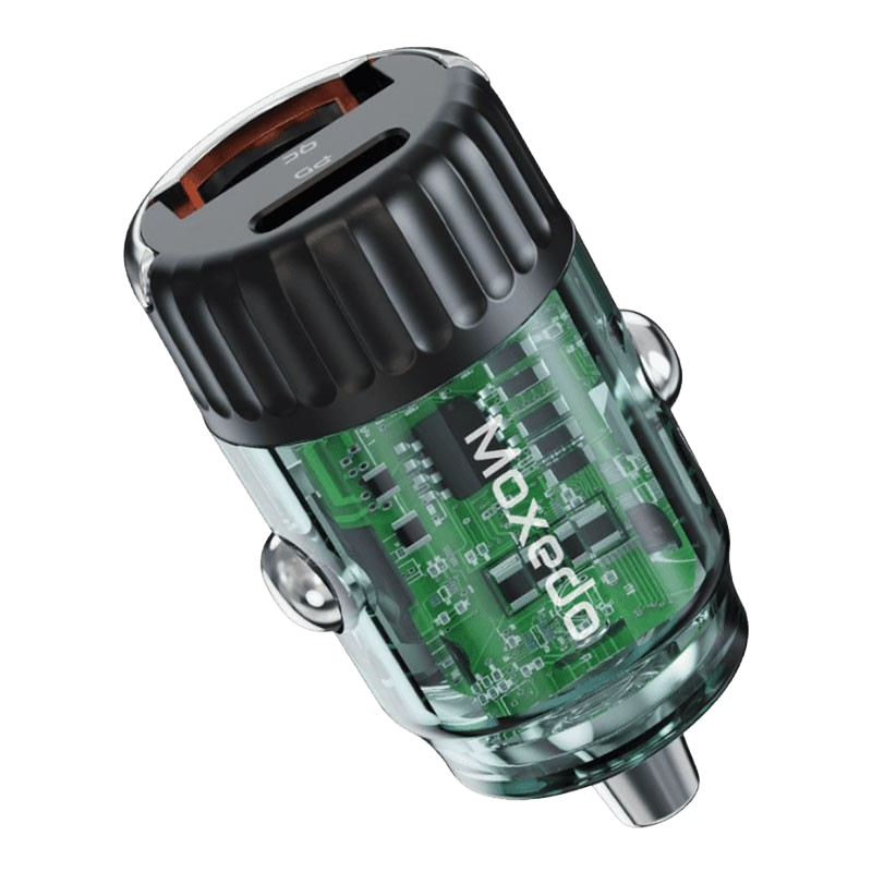 Moxedo Mini Pro 36W PD Car Charger with USB-C & USB-A