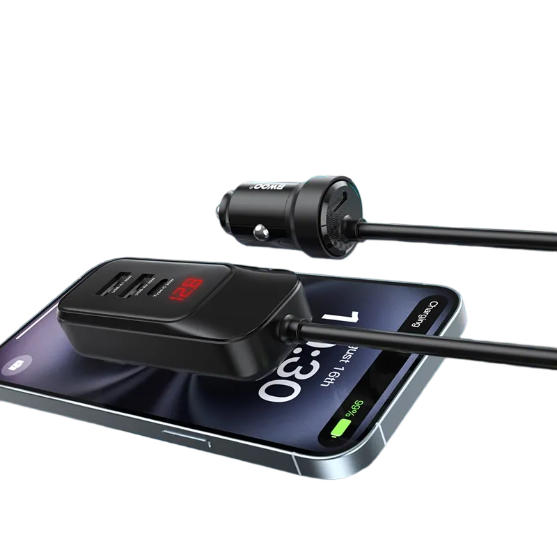 BWOO 120W 4-Port Car Charger with Hub