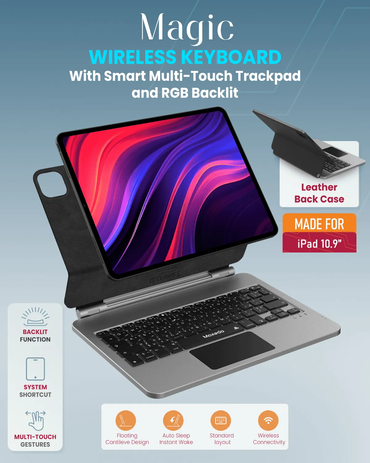 Moxedo Magic Wireless Keyboard 11" Pro