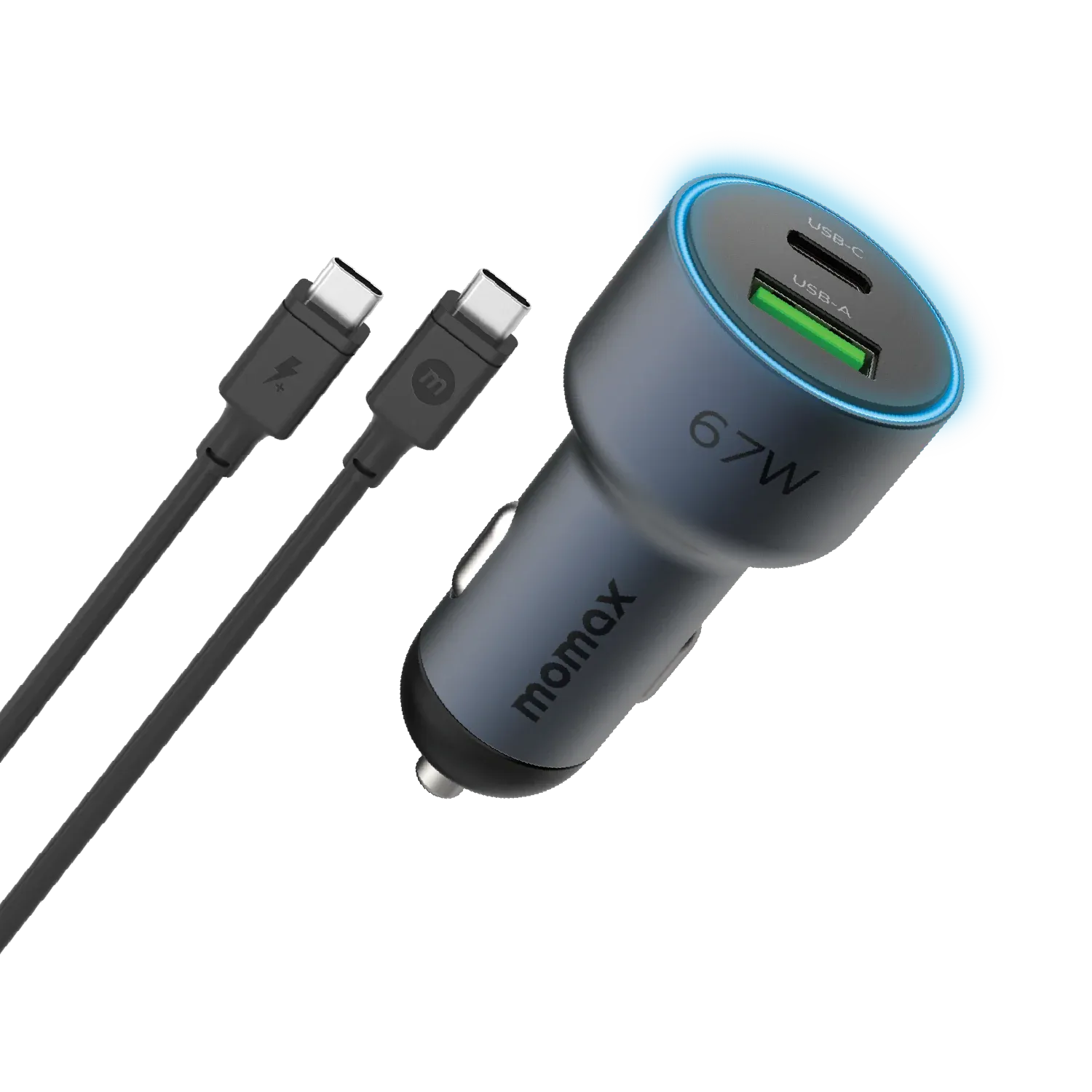 MoVe Dual-Port Car Charger 67W with Charging Cable