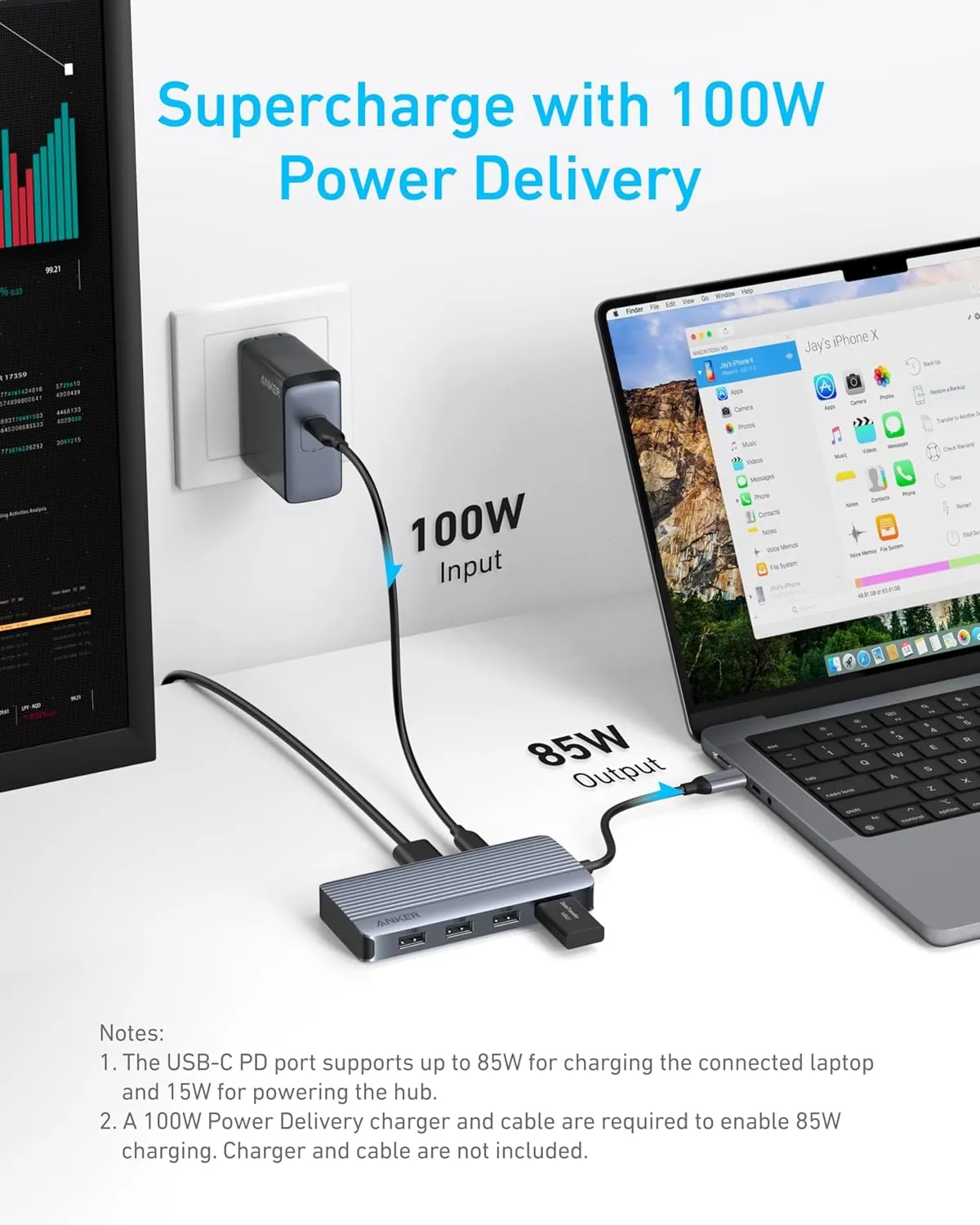 Anker USB-C Hub 7-in-1, Dual Display