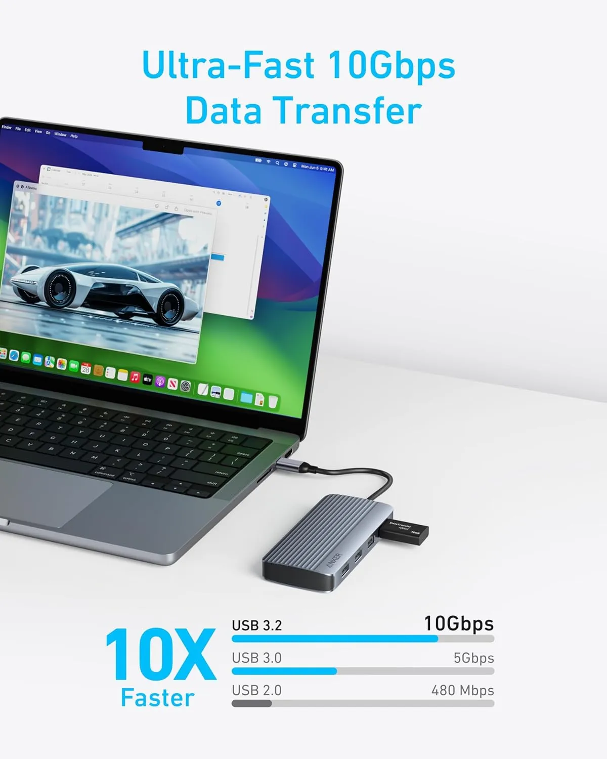 Anker USB-C Hub 7-in-1, Dual Display