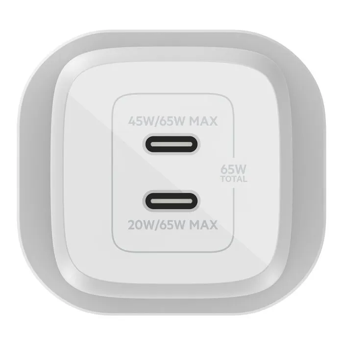 Belkin Dual USB-C GaN Wall Charger with PPS 65W