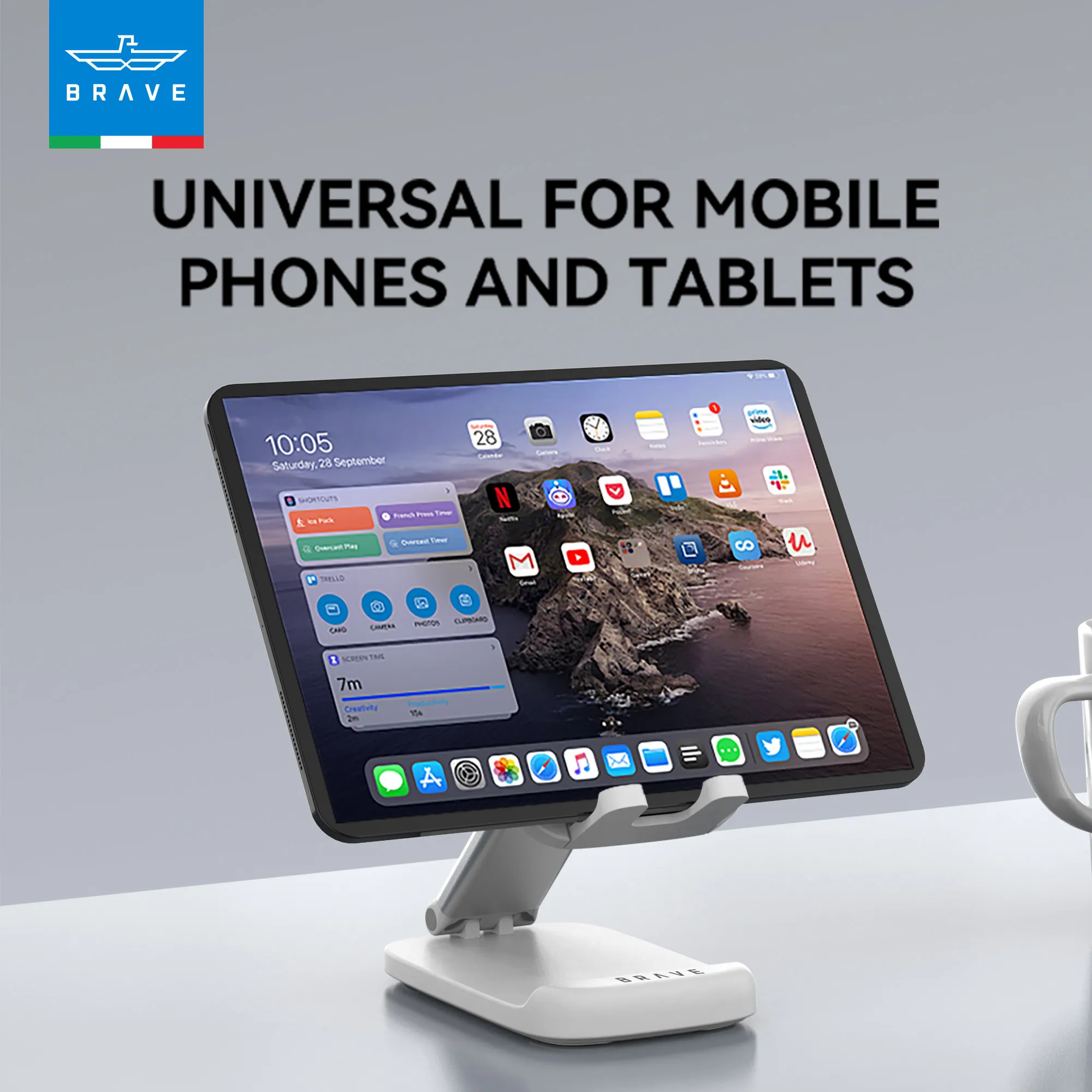 BRAVE 2-in-1 Foldable Phone & Tablet Stand