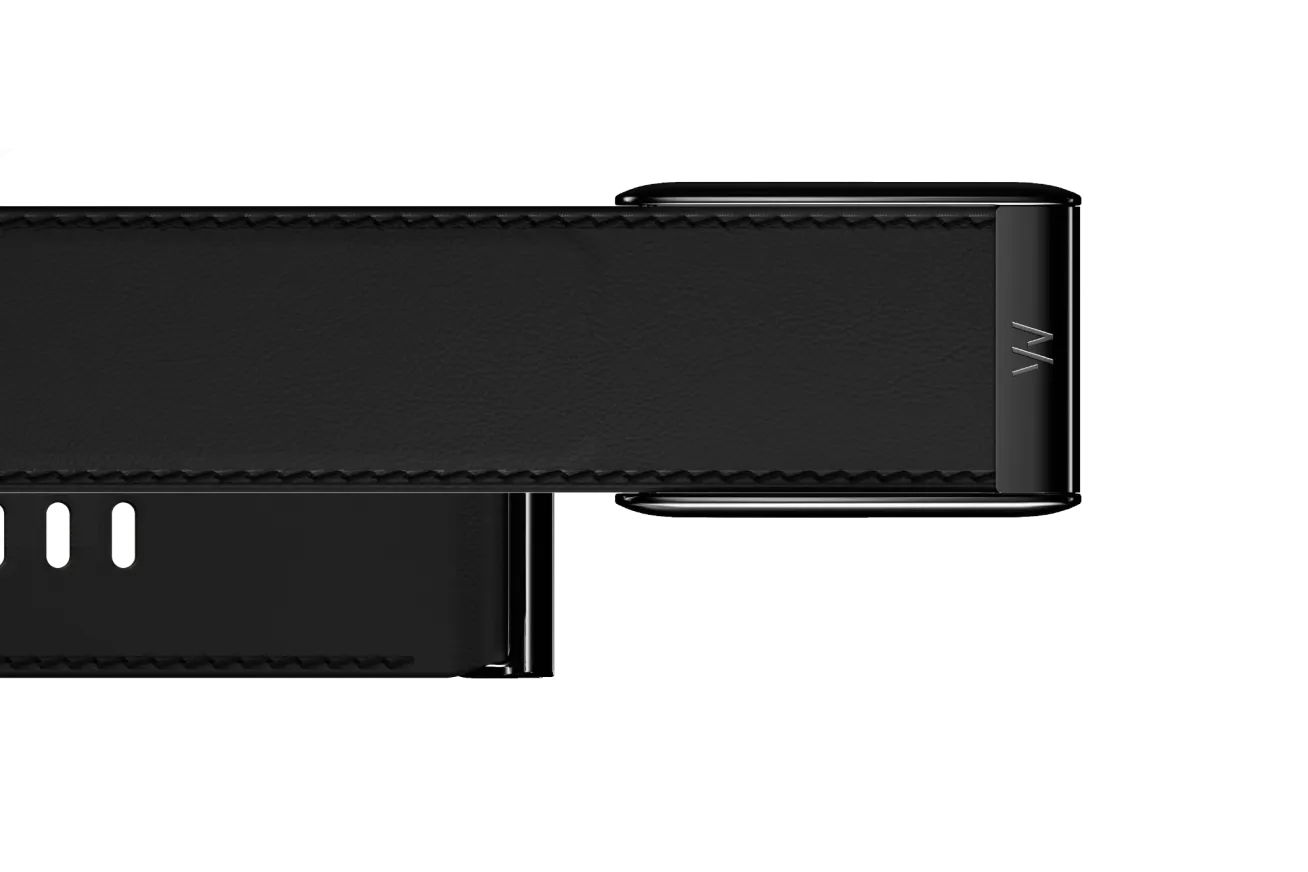 The WHOOP 5.0 LeatherLuxe Straight Band