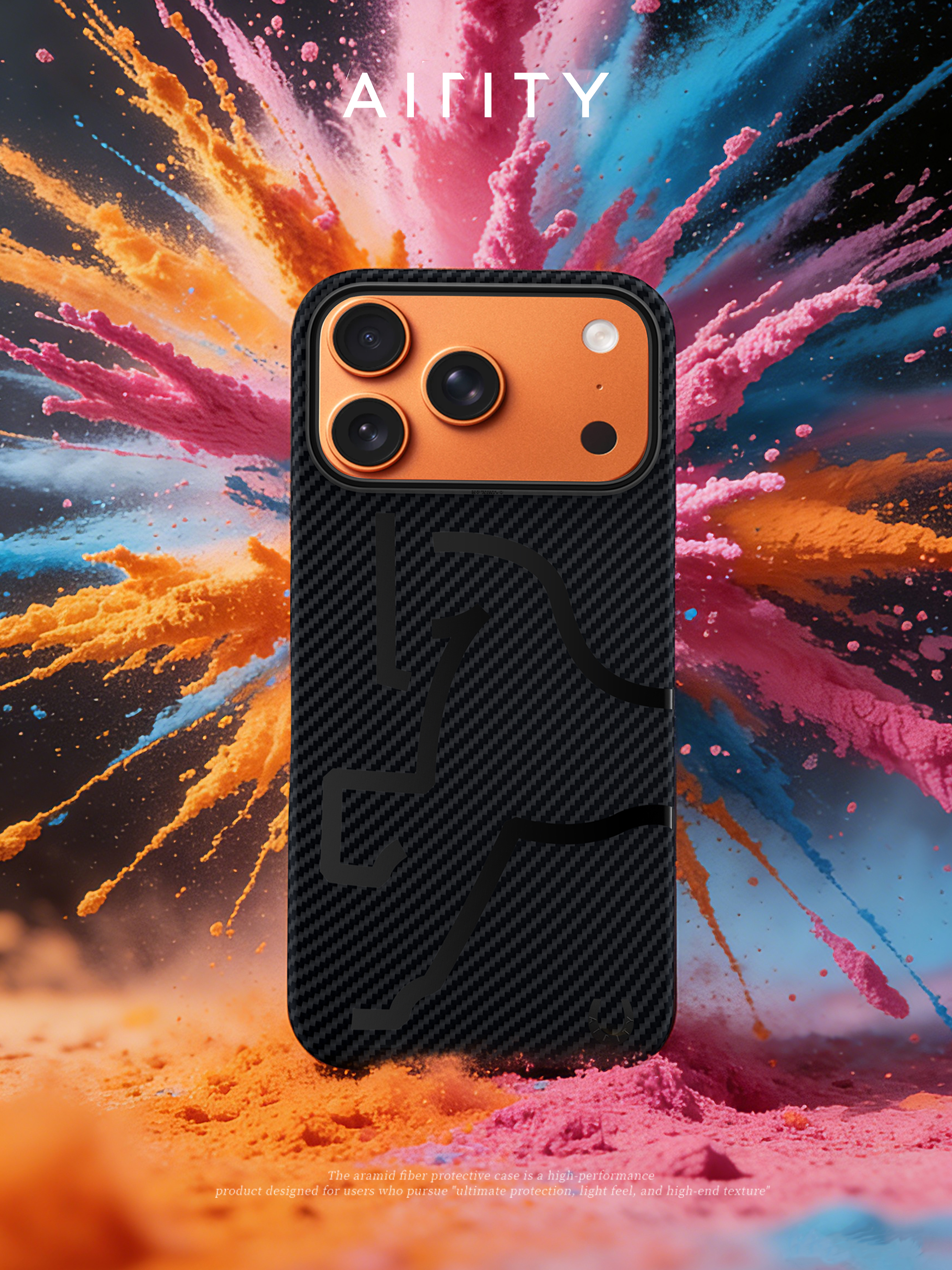 Colorful Horse Bamboo Weave Kevlar Magnetic iPhone 17 Pro Max Case