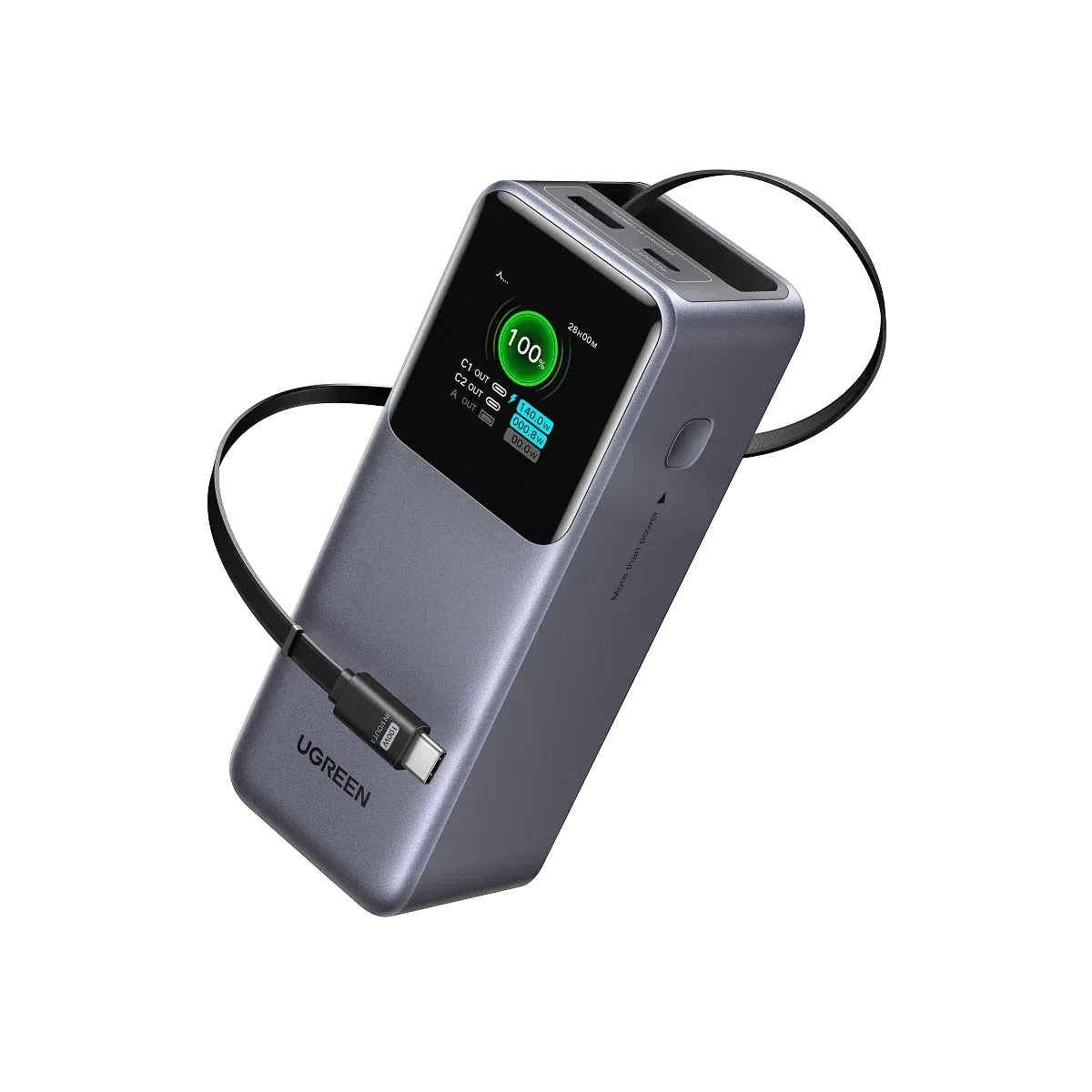 UGREEN Nexode 20000mAh 165W Power Bank with Retractable USB-C Cable