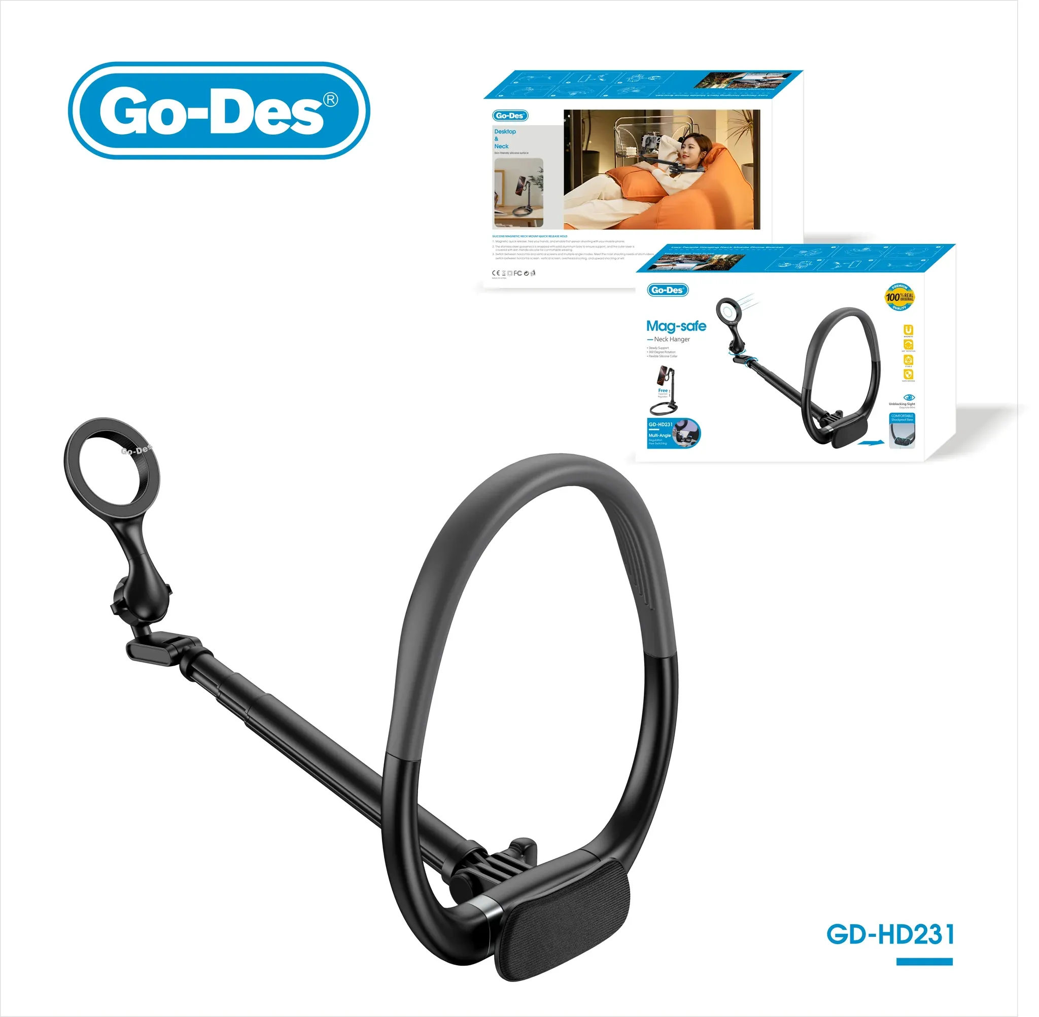 Go-Des MagSafe Neck Mount Phone Holder for Vlogging and Hands-Free Shooting
