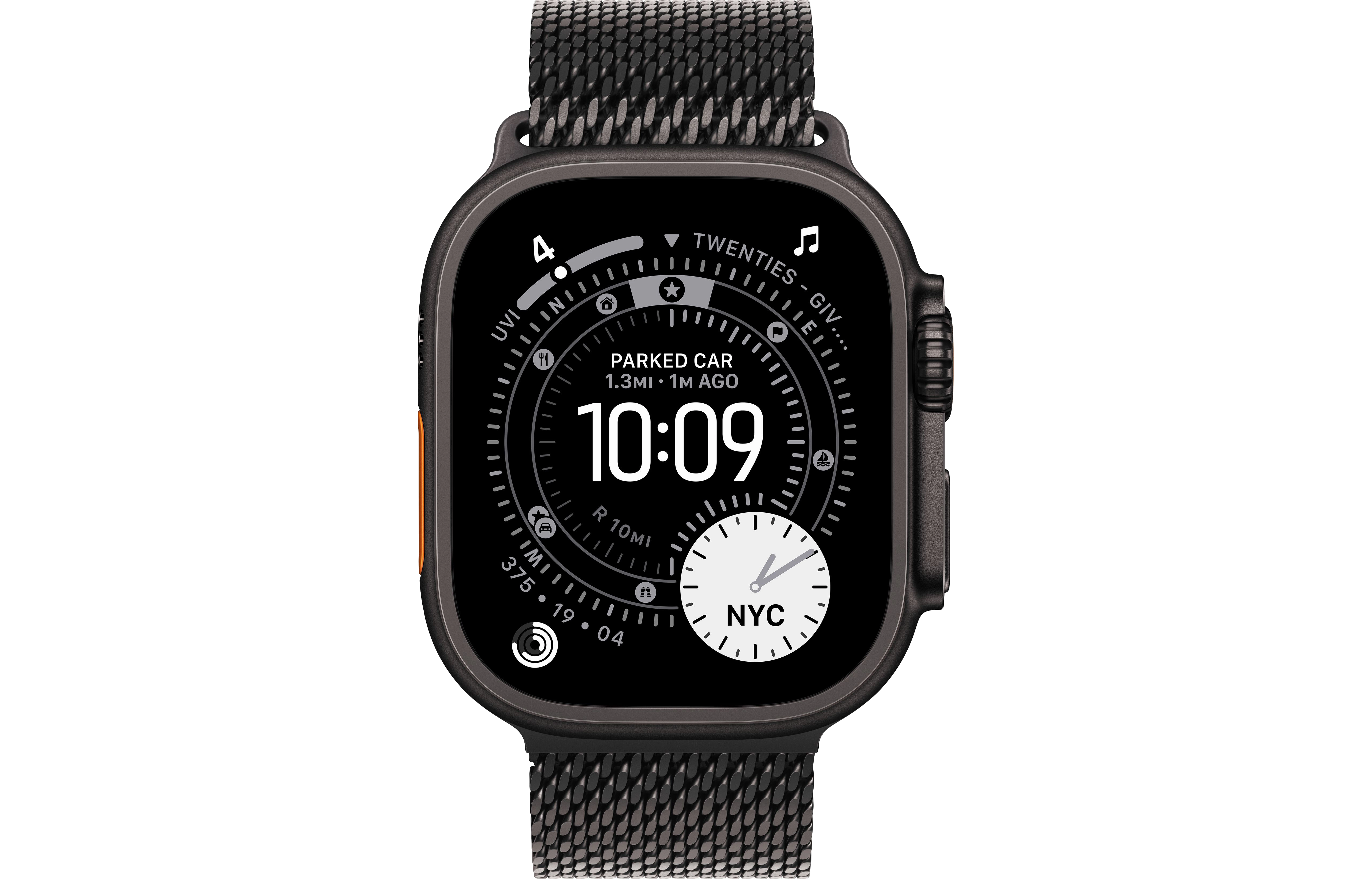 Black Case
Titanium Milanese Loop