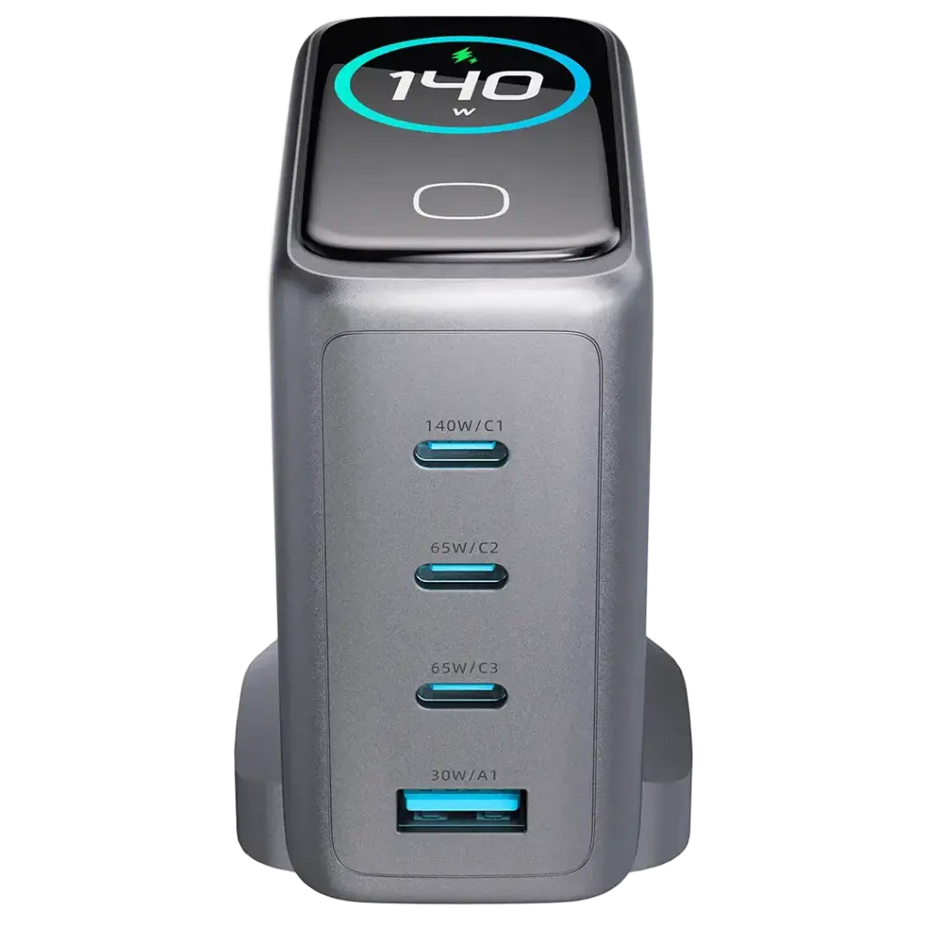 Powerology Voltflow GaN Wall Charger PD 140W with TFT Display
