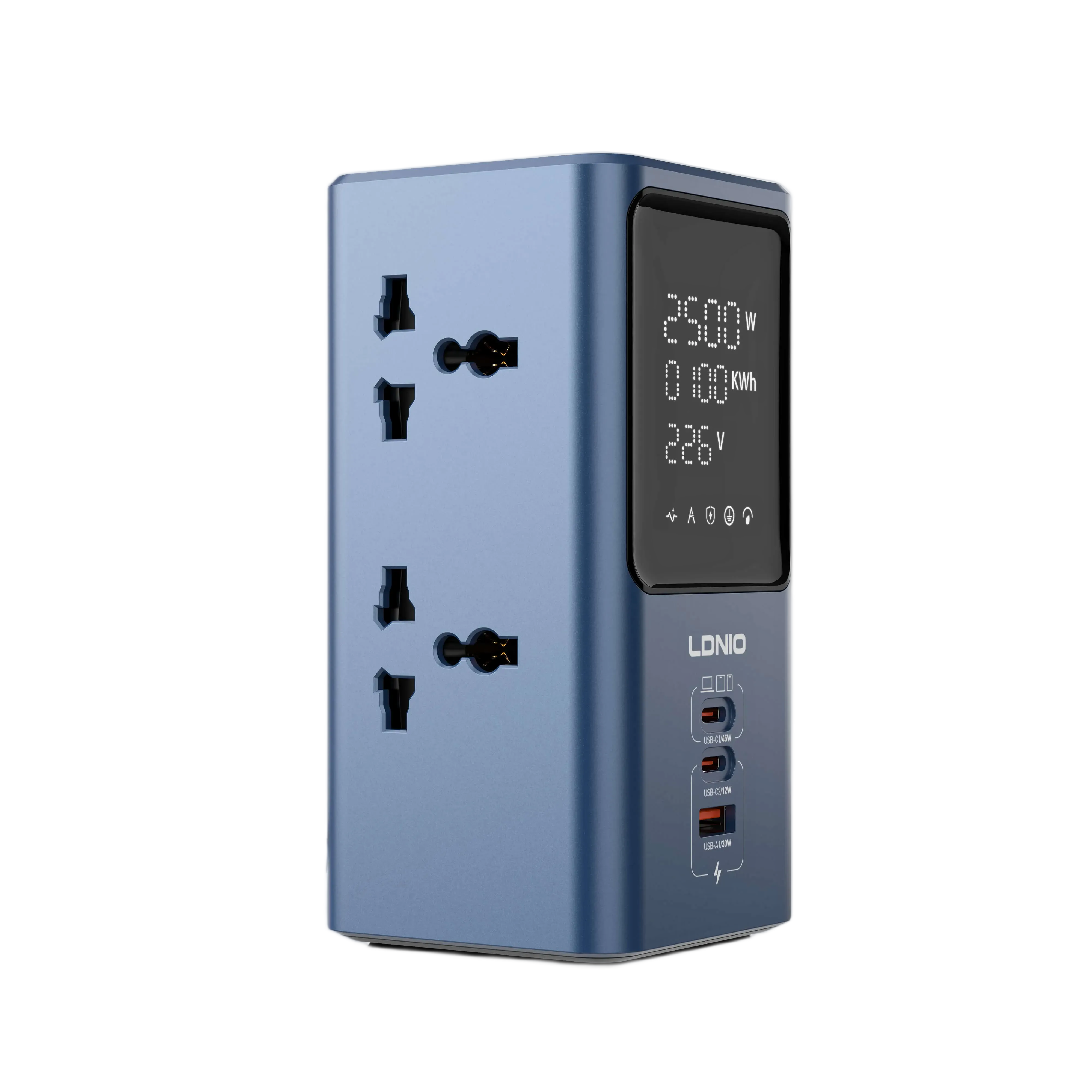 LDNIO SC2 45W Universal Power Strip Desktop LED Power Adapter