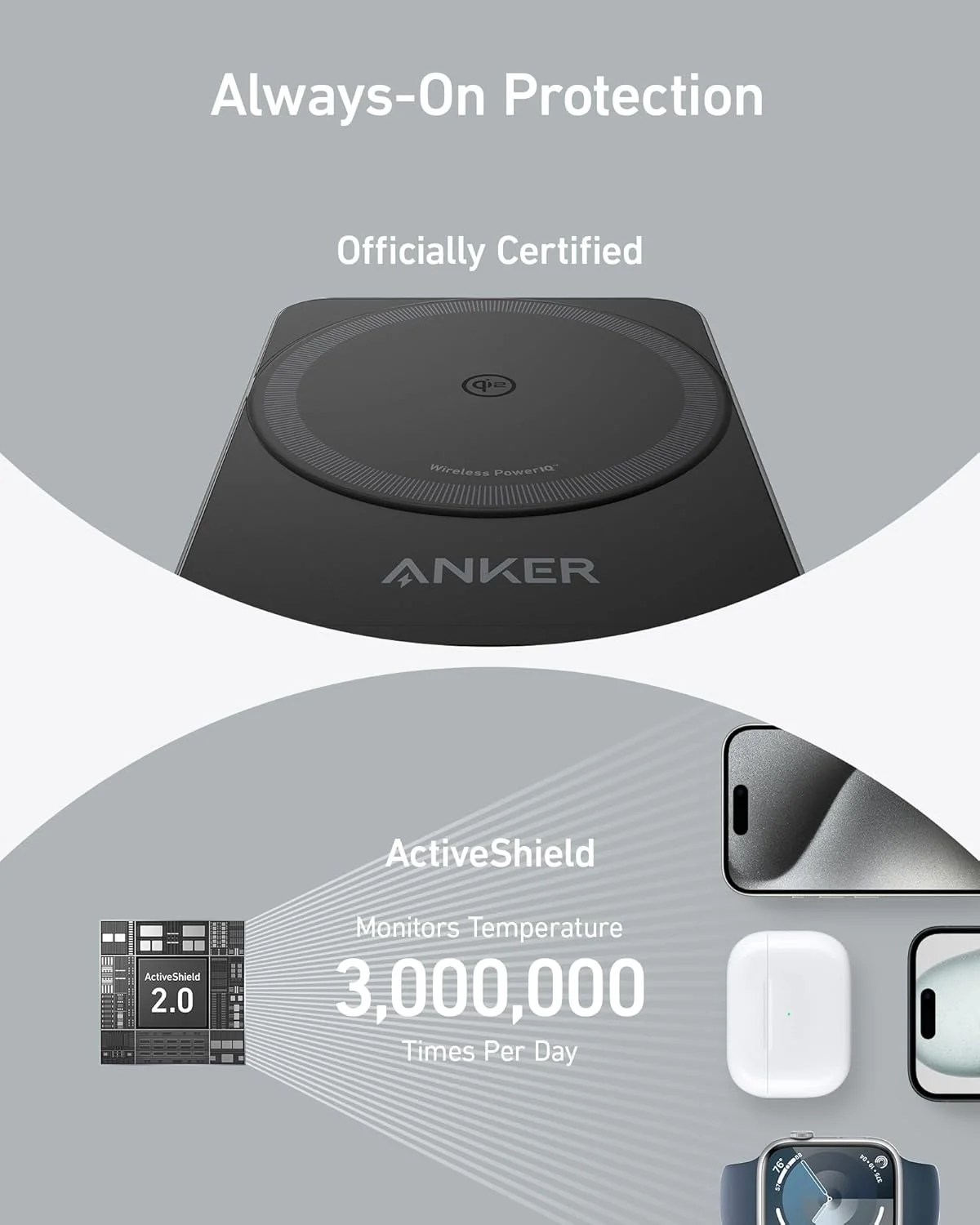 Anker MagGo Wireless Charging Station (Foldable 3-in-1) Qi2 Certified