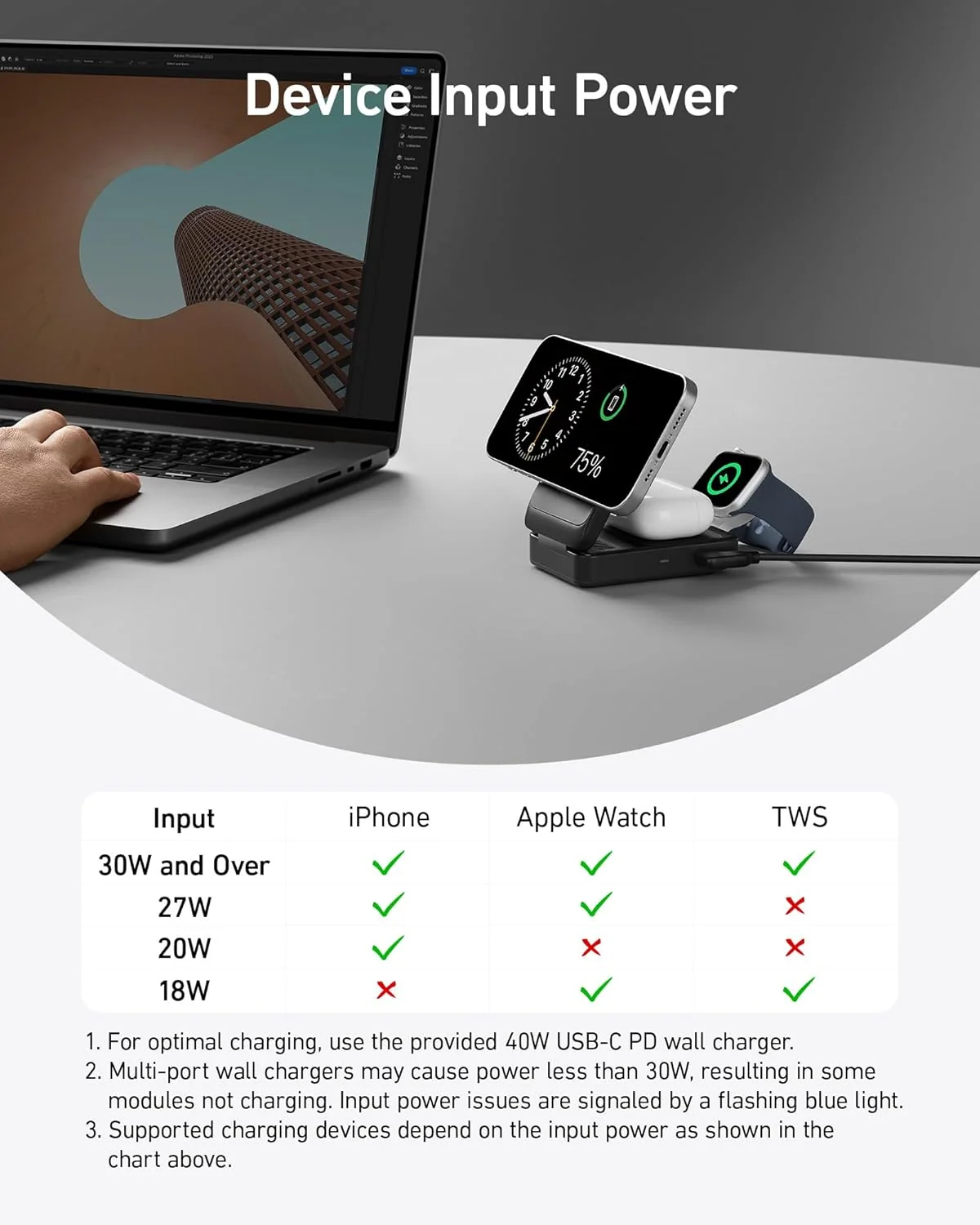 Anker MagGo Wireless Charging Station (Foldable 3-in-1) Qi2 Certified