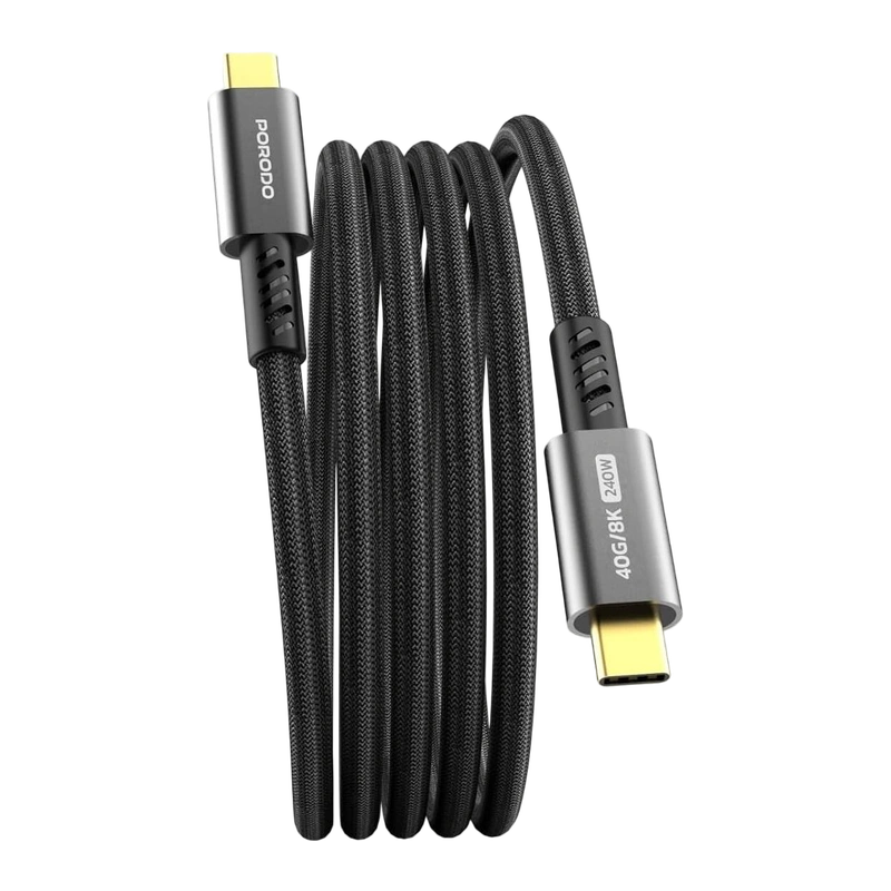 Porodo Woven 240W 8K Type-C Cable