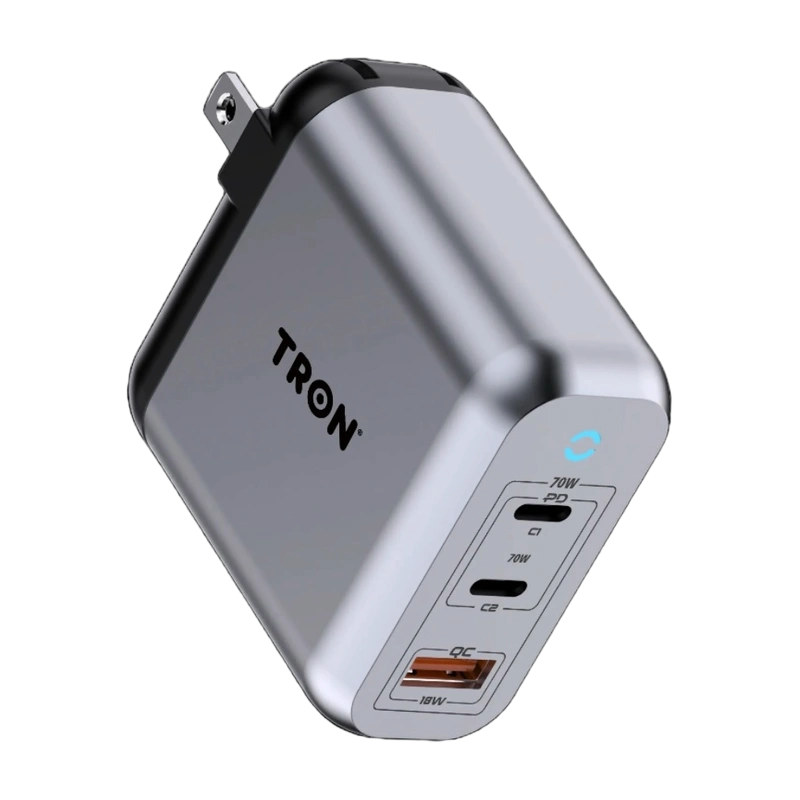 TRON 70W GaN Charger — USB-C + USB-A