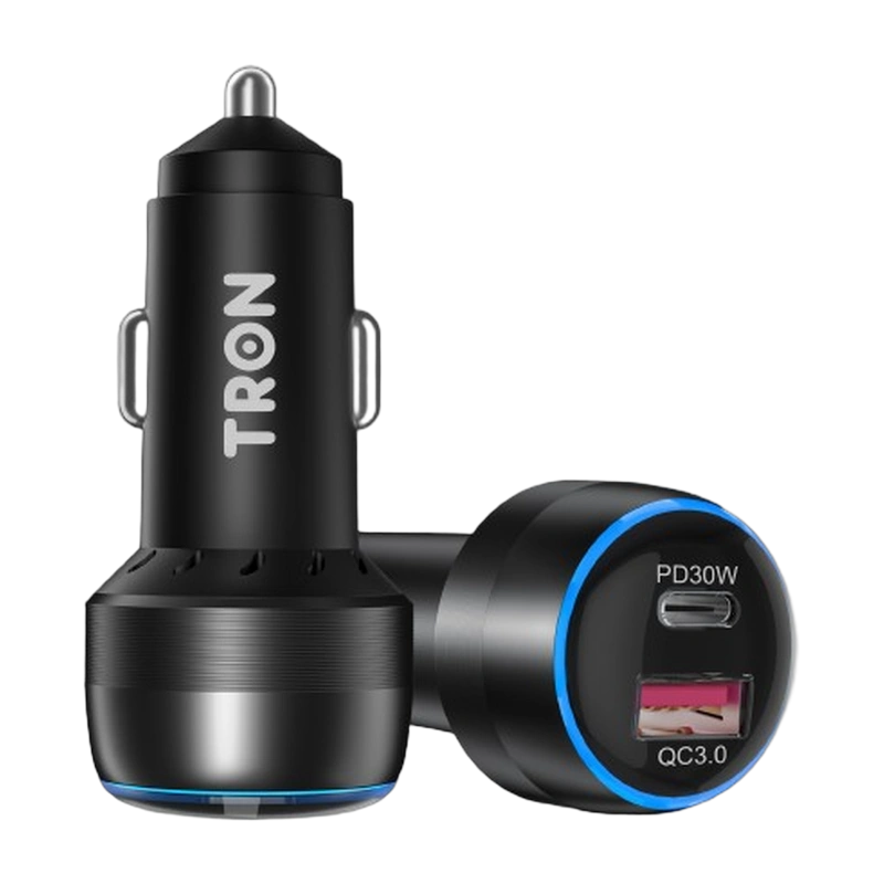 TRON 48W Car Charger — USB-C + USB-A