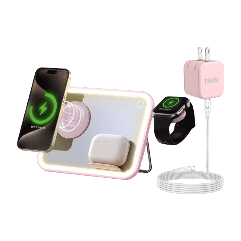 TRON 3-in-1 Wireless Charger with Mirror