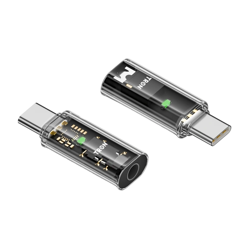 TRON USB-C to 3.5mm Headphone Adapter — LED Indicator