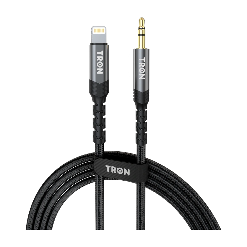TRON Lightning to 3.5mm Aux Cable, 5 ft — Braided