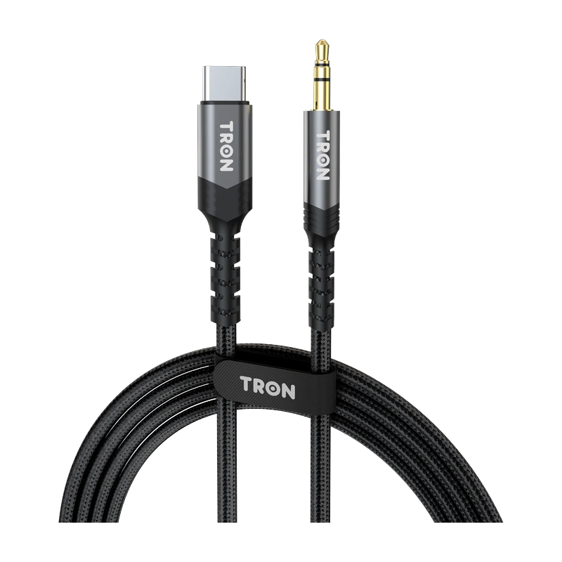 TRON USB-C to 3.5mm Aux Cable, 5 ft — Braided