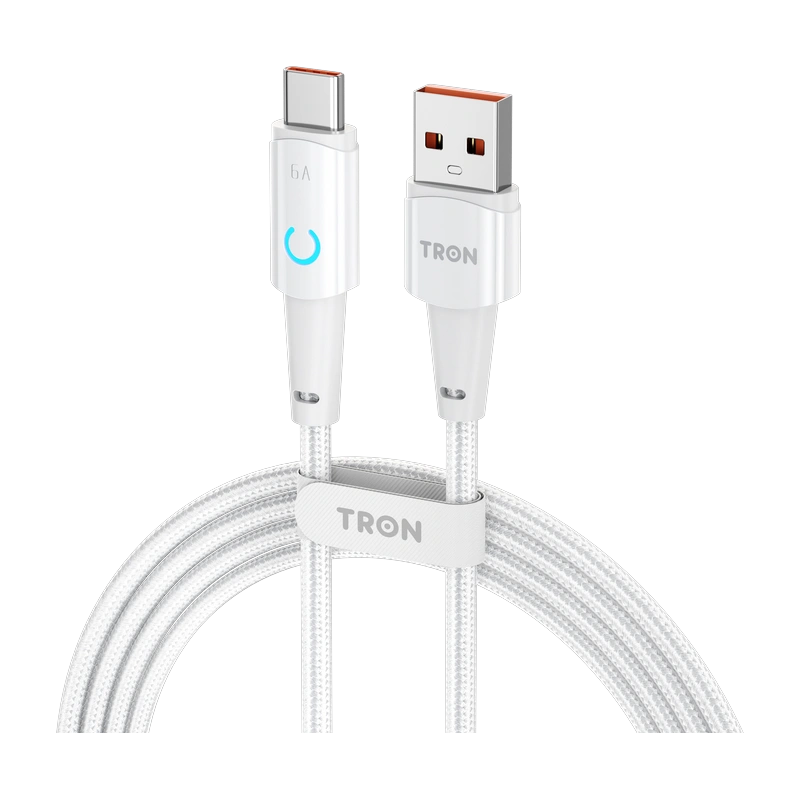 TRON 6A USB-A to USB-C Cable, 6 ft — Braided