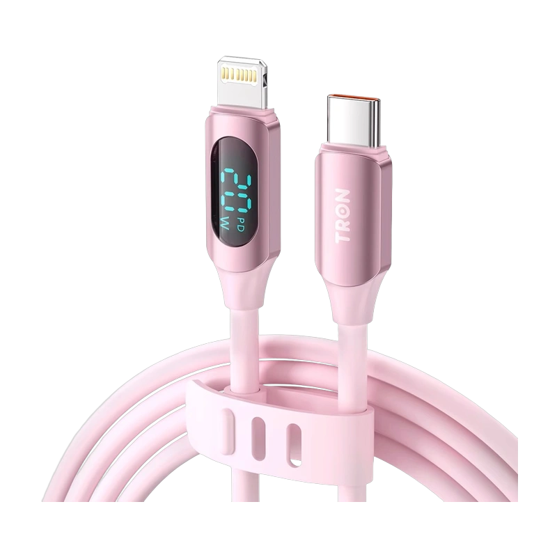 TRON 20W USB-C to Lightning Cable, 5 ft — Digital Display