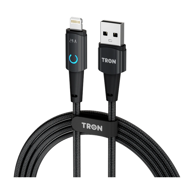 TRON USB-A to Lightning Cable, 6 ft — Braided